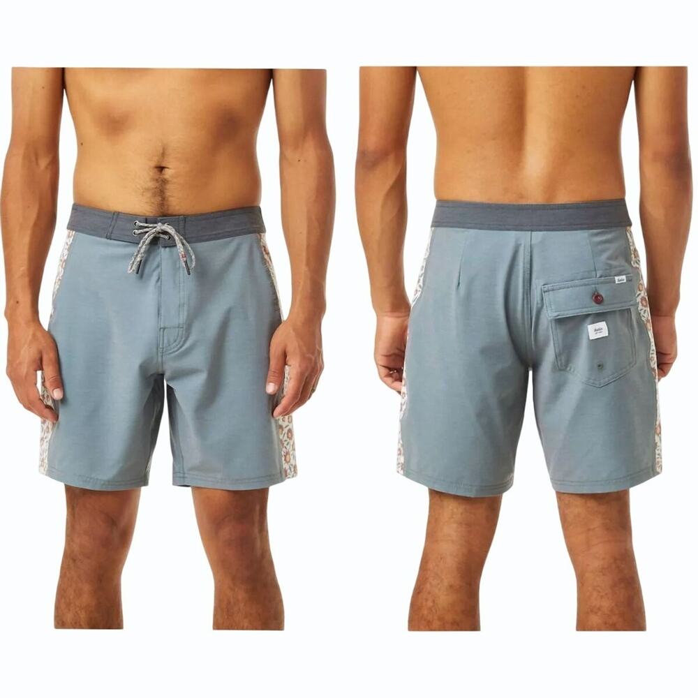 Katin Mens 31 Sparky Board Shorts Swim Trunks Soot Blue‎ Gray Surf Swim Summer